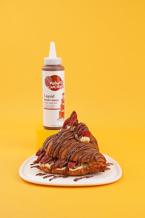 Melwiss Chocolate Fondü Şelale Tatlı Sos 330 g - Waffle & Krep & Pankek & San Sebastian Sosu x 4 Adet