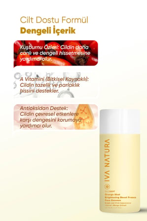 İva Natura Orange Shot Canlılık & İşıltı Destekli Bakım | Günlük Kullanıma Uygun