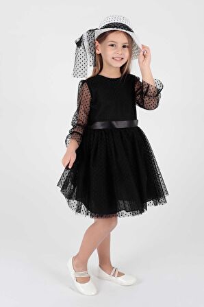 AHENGİM KIZ ÇOCUK ELBİSE KIZ ŞAPKALI ELBİSE KIZ ELBİSE TÜL ELBİSE AK2228