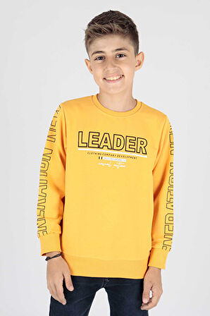 Erkek Çocuk Leader Baskılı Trend Sweatshirt Ak15091