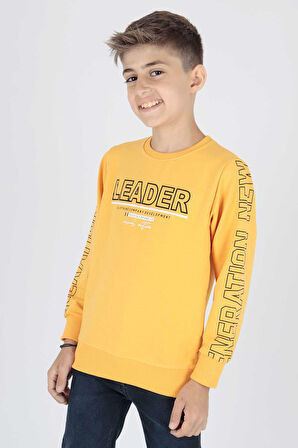 Erkek Çocuk Leader Baskılı Trend Sweatshirt Ak15091