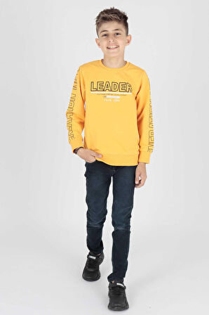 Erkek Çocuk Leader Baskılı Trend Sweatshirt Ak15091