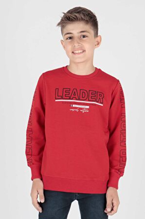 Erkek Çocuk Leader Baskılı Trend Sweatshirt Ak15091