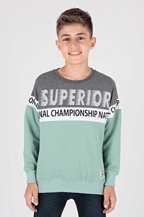 Erkek Çocuk Superior Baskılı Trend Sweatshirt Ak15118