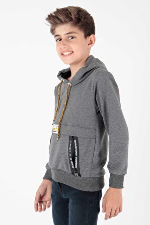 Erkek Çocuk Fermuarlu Kapüşonlu Sweatshirt Ak15217