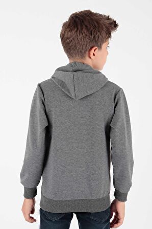 Erkek Çocuk Fermuarlu Kapüşonlu Sweatshirt Ak15217