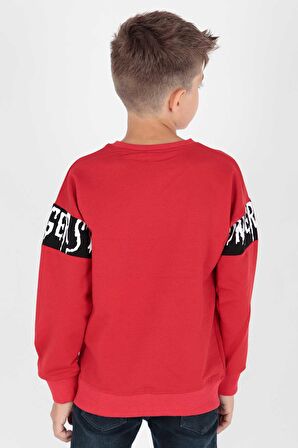 Erkek Çocuk Strong Baskılı Trend Sweatshirt Ak15106