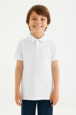 Erkek Çocuk Polo Yaka Basic Kısa Kollu Okul Tişört AK-6050