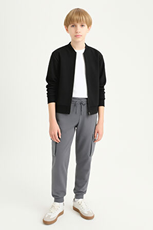 Erkek Çocuk Basic Kargo Cepli Jogger Paça Okul Eşofman Altı AK2322-1