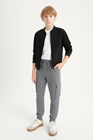 Erkek Çocuk Basic Kargo Cepli Jogger Paça Okul Eşofman Altı AK2322-1