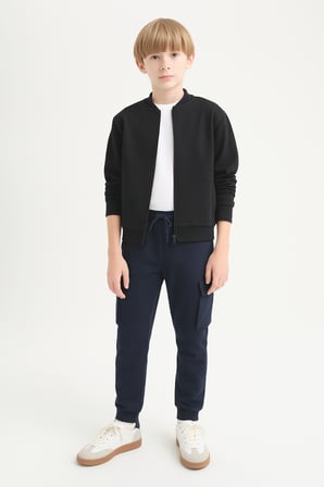 Erkek Çocuk Basic Kargo Cepli Jogger Paça Okul Eşofman Altı AK2322-1