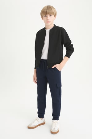 Erkek Çocuk Basic Kargo Cepli Jogger Paça Okul Eşofman Altı AK2322-1
