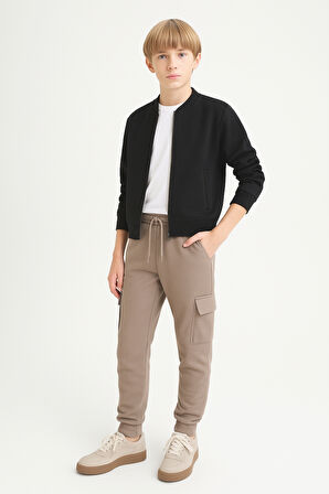 Erkek Çocuk Basic Kargo Cepli Jogger Paça Okul Eşofman Altı AK2322-1