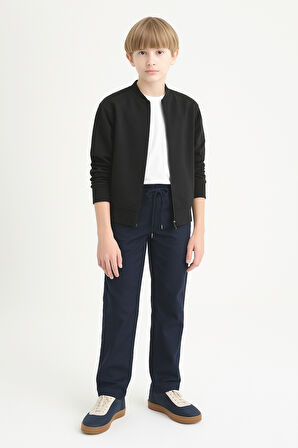 Erkek Çocuk Beli İpli Lastikli Okul Pantolonu Ak609