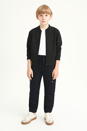 Erkek Çocuk Komando Cepli Beli Lastikli Okul Pantolonu AK1000-1-2