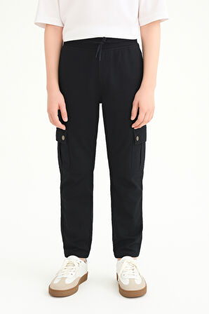 Erkek Çocuk Komando Cepli Beli Lastikli Okul Pantolonu AK1000-1-2