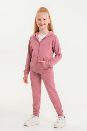 Kız - Erkek Çocuk Basic Fermuarlı Okul Eşofman Takımı Ak0785