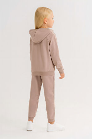 Kız - Erkek Çocuk Basic Fermuarlı Okul Eşofman Takımı Ak0785