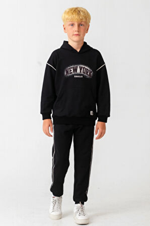 Erkek Çocuk New York  Baskılı Alt Üst Eşofman Takımı Ak7886