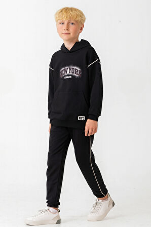 Erkek Çocuk New York  Baskılı Alt Üst Eşofman Takımı Ak7886