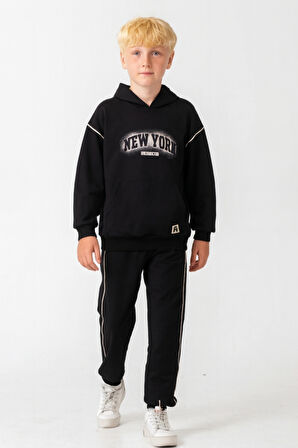 Erkek Çocuk New York  Baskılı Alt Üst Eşofman Takımı Ak7886