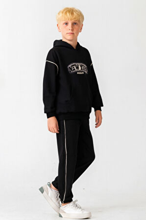 Erkek Çocuk New York  Baskılı Alt Üst Eşofman Takımı Ak7886