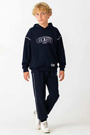 Erkek Çocuk New York  Baskılı Alt Üst Eşofman Takımı Ak7886