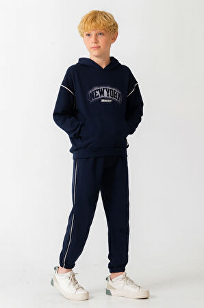 Erkek Çocuk New York  Baskılı Alt Üst Eşofman Takımı Ak7886