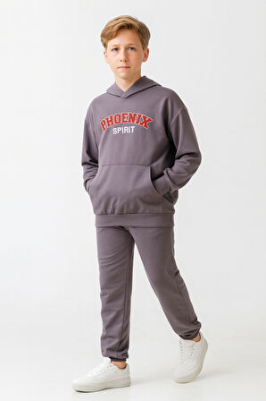 Erkek Çocuk Phoenix Sprit Baskılı Alt Üst Eşofman Takımı Ak7870