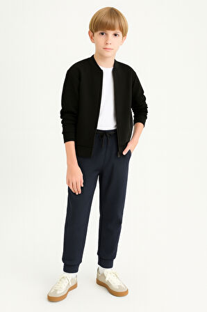 Erkek Çocuk Basic Waffle Kumaş Okul Eşofman Altı Ak2432