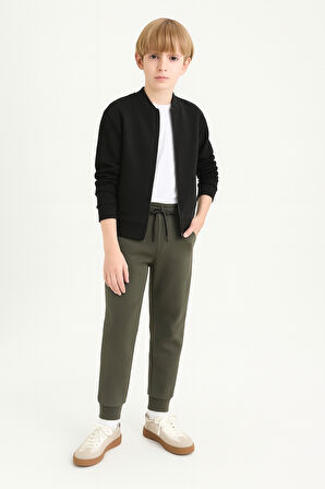 Erkek Çocuk Basic Waffle Kumaş Okul Eşofman Altı Ak2432