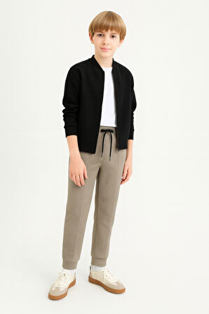 Erkek Çocuk Basic Waffle Kumaş Okul Eşofman Altı Ak2432