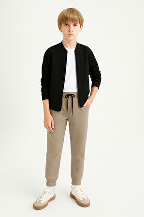 Erkek Çocuk Basic Waffle Kumaş Okul Eşofman Altı Ak2432