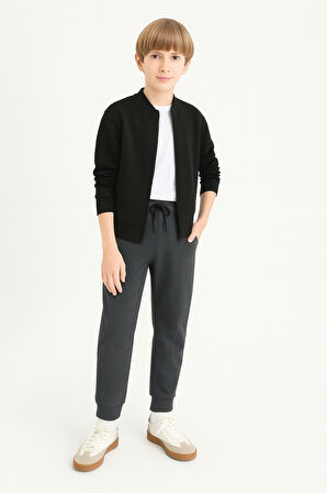 Erkek Çocuk Basic Waffle Kumaş Okul Eşofman Altı Ak2432