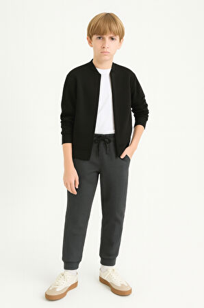 Erkek Çocuk Basic Waffle Kumaş Okul Eşofman Altı Ak2432