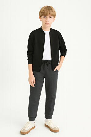 Erkek Çocuk Basic Waffle Kumaş Okul Eşofman Altı Ak2432