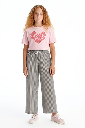 Kız Çocuk Basic Waffle Kumaş Suyolu Mevsimlik Tek Alt Ak2515-1