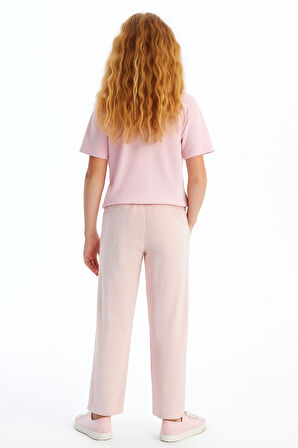 Kız Çocuk Basic Waffle Kumaş Suyolu Mevsimlik Tek Alt Ak2515-1