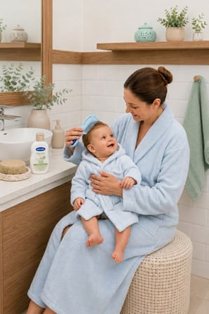 BabyTime 6 lı Bebek Bakım Seti Mavi–Burun Aspiratörü,Tarak,Fırça,Tırnak Makası ve Törpü Ak512