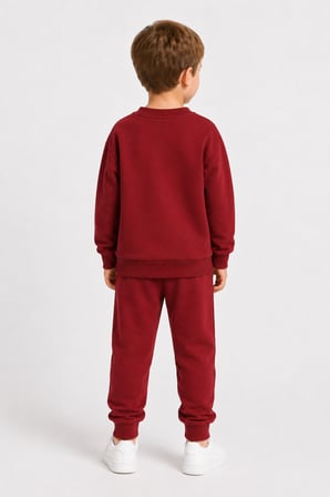 Erkek Çocuk Kaykay Baskılı Sweatshirt Eşofman Altı 2’li Takım 1-4 Yaş Ak115
