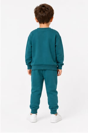Erkek Çocuk Kaykay Baskılı Sweatshirt Eşofman Altı 2’li Takım 1-4 Yaş Ak115
