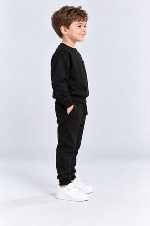 Erkek Çocuk Cepli Sweatshirt ve Jogger Eşofman Altı 2’li Takım Günlük Rahat Çocuk Eşofman Seti Ak125