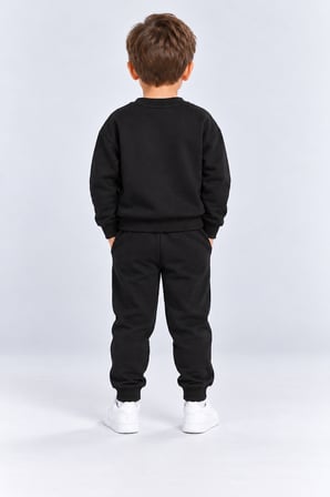 Erkek Çocuk Cepli Sweatshirt ve Jogger Eşofman Altı 2’li Takım Günlük Rahat Çocuk Eşofman Seti Ak125