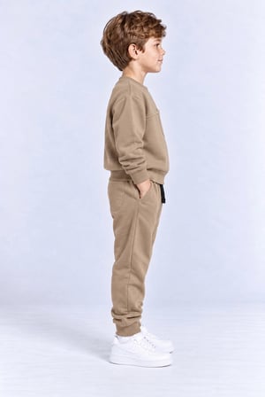 Erkek Çocuk Cepli Sweatshirt ve Jogger Eşofman Altı 2’li Takım Günlük Rahat Çocuk Eşofman Seti Ak125