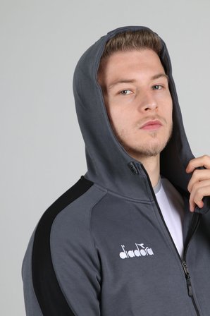 Diadora Satürn Kamp Eşofmanı Kapşonlu Tek Üst Antrasit
