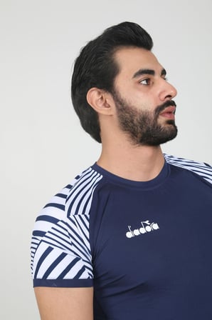 Diadora Derby Tişört Lacivert Beyaz