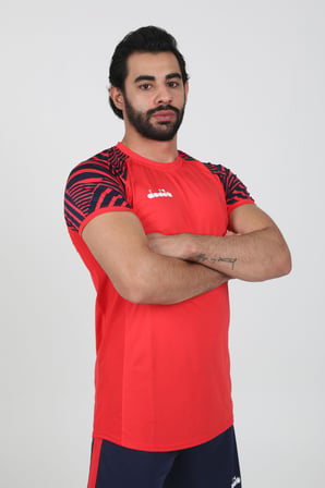 Diadora Derby Tişört Kırmızı Lacivert