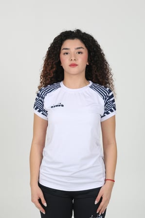 Diadora Bahia Kadın Tişört Beyaz Lacivert