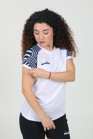 Diadora Bahia Kadın Tişört Beyaz Lacivert