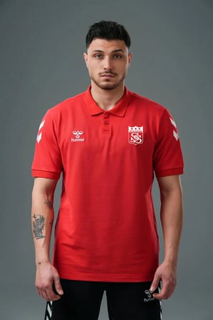 Hummel Armin Pamuklu Polo Yaka Tişört Kırmızı Sivasspor